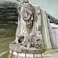 Zouave statue serves as a measure of water level of the Seine